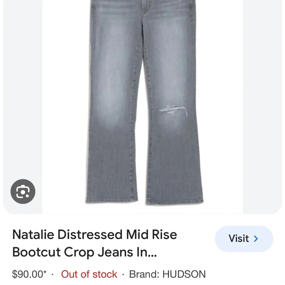 Hudson Natalie Graveyard Bootcut Crop Jean, NWT - Picture 3 of 8